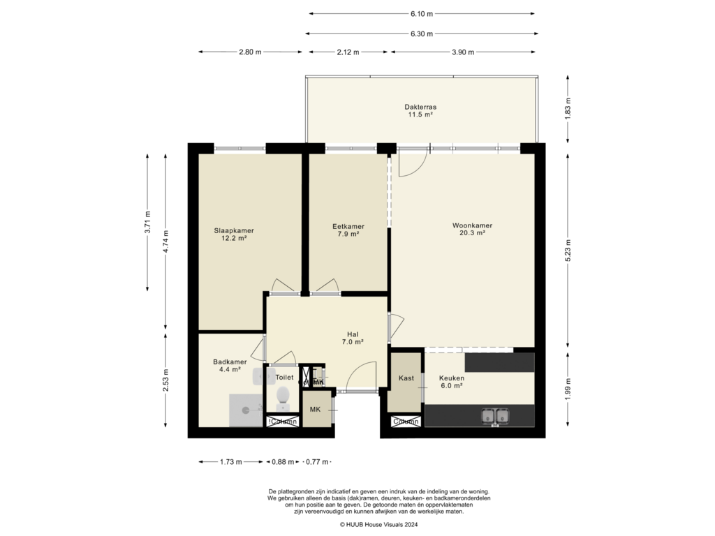 Bekijk plattegrond van Appartement van Harderwijkoever 51