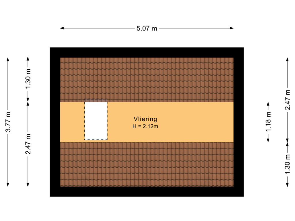 View floorplan of Vliering of Zwarte Dijk 9