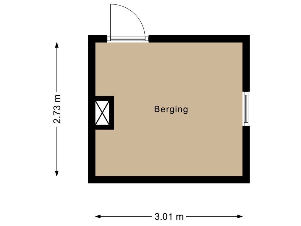 View floorplan of Berging of Zwarte Dijk 9