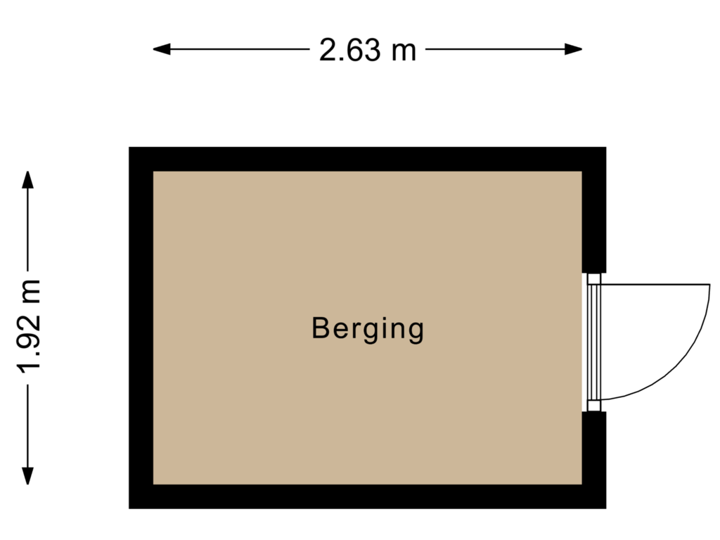 View floorplan of Berging 1 of Zwarte Dijk 9