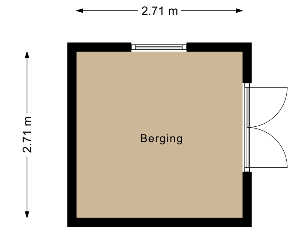 View floorplan of Berging 2 of Zwarte Dijk 9