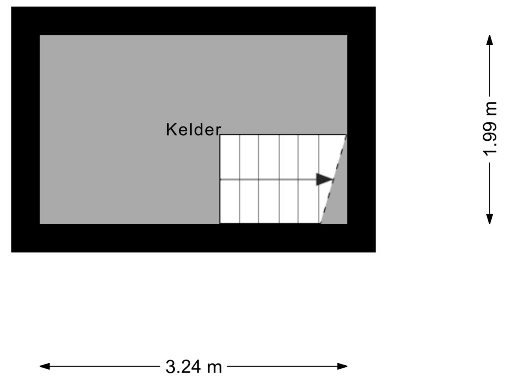 View floorplan of Kelder of Huizingsbrinkweg 70