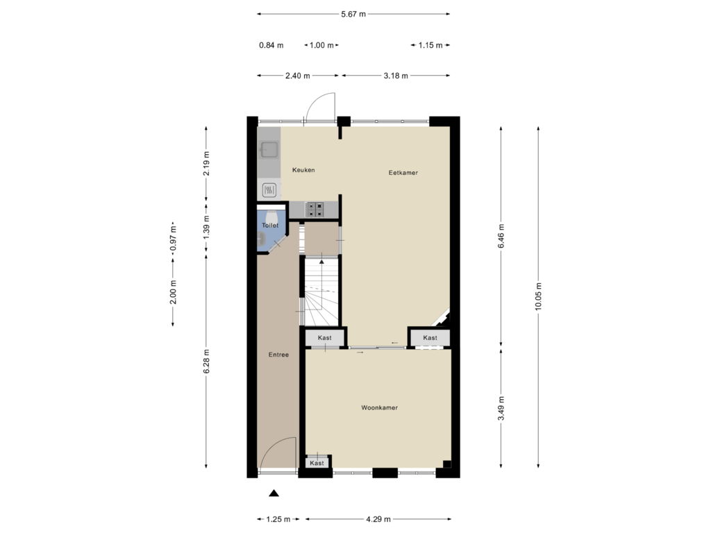 Bekijk plattegrond van Begane Grond van Sint Nicolaasstraat 9