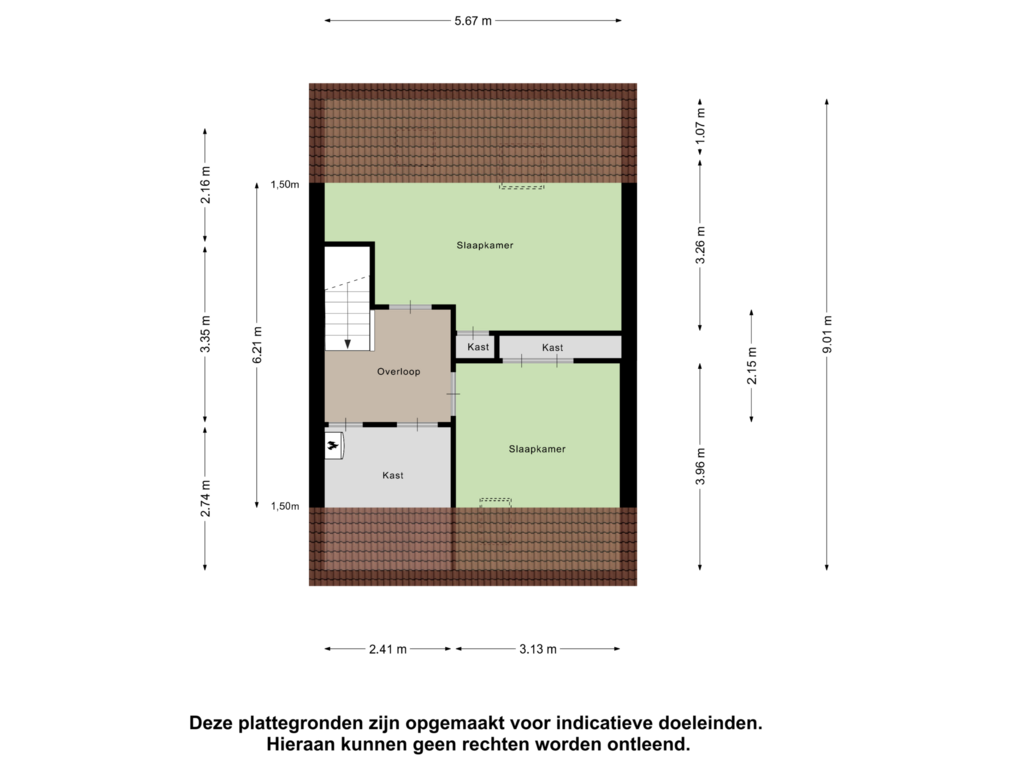 Bekijk plattegrond van Tweede Verdieping van Sint Nicolaasstraat 9