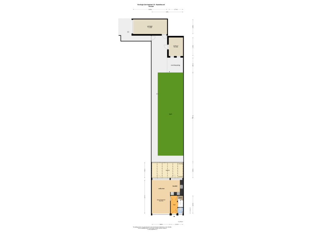 Bekijk plattegrond van PERCEEL van Koningin Emmastraat 18