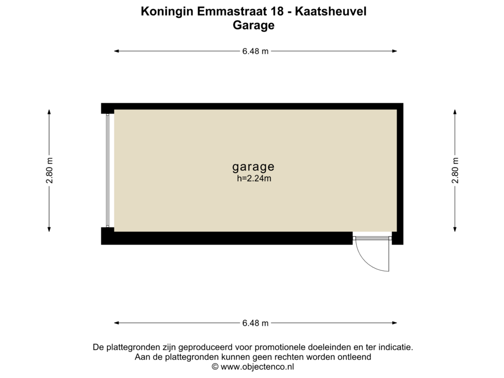 Bekijk plattegrond van GARAGE van Koningin Emmastraat 18