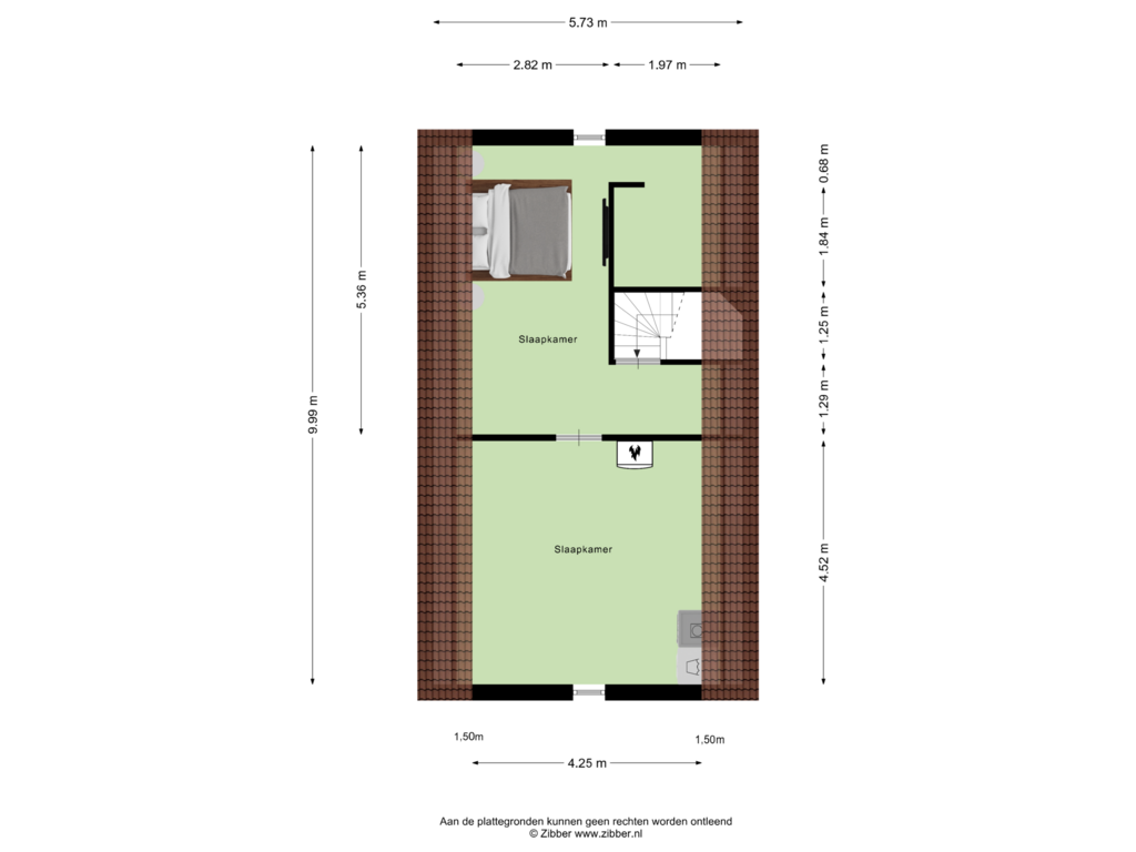 Bekijk plattegrond van Tweede Verdieping van Tegulastraat 32