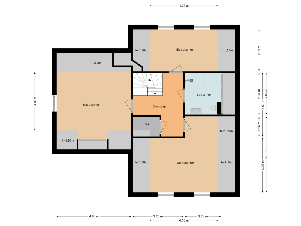 Bekijk plattegrond van Eerste verdieping van Rolhof 1