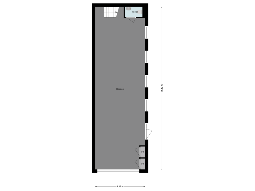 Bekijk plattegrond van Garage Begane grond van Rolhof 1