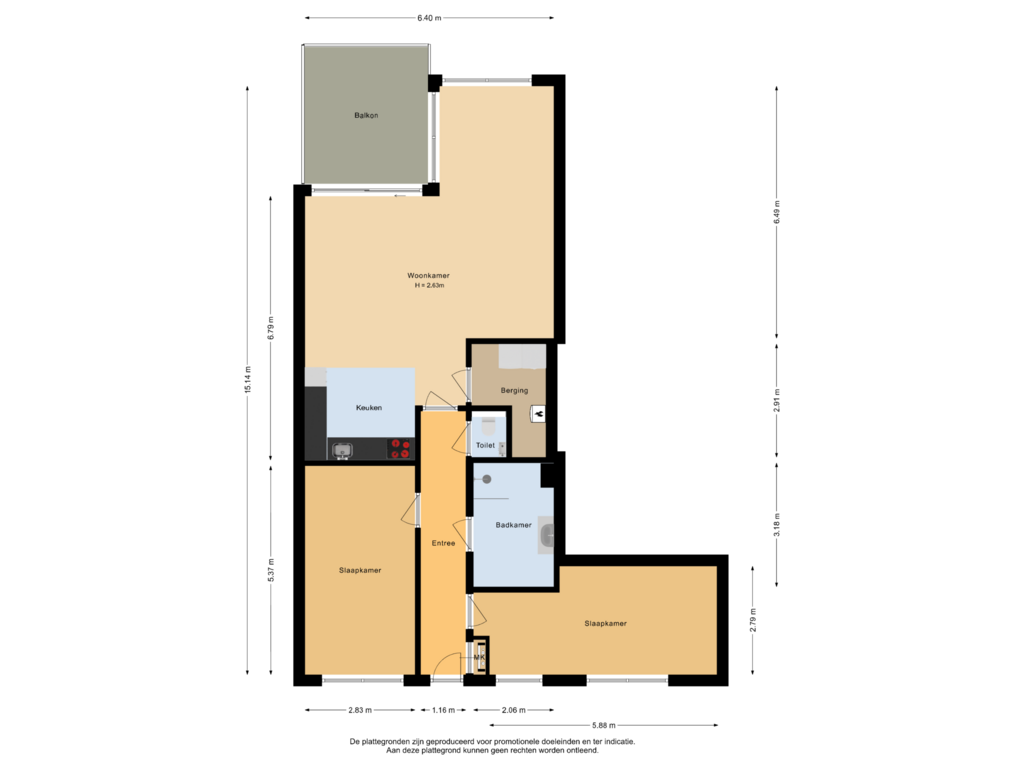 View floorplan of Appartement of Ravenstein 67