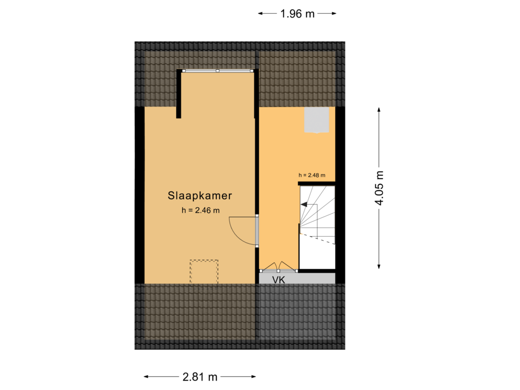 Bekijk plattegrond van Zolder van Weth. Kloostermanlaan 7