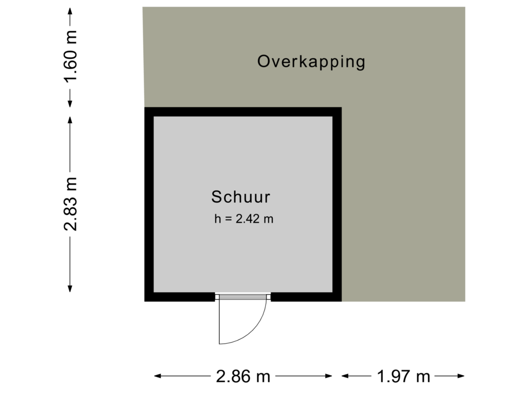 Bekijk plattegrond van Schuur van Weth. Kloostermanlaan 7