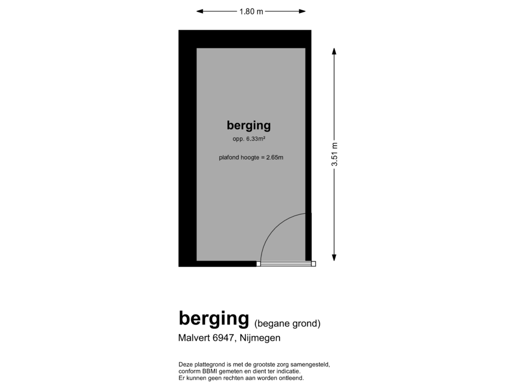 Bekijk plattegrond van berging van Malvert 6947