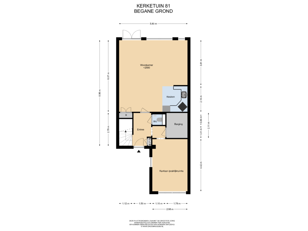 Bekijk plattegrond van Begane grond van Kerketuin 81