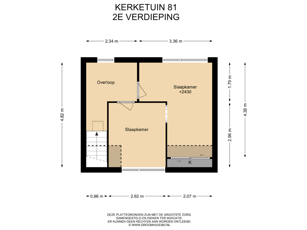 Bekijk plattegrond van 2E Verdieping van Kerketuin 81