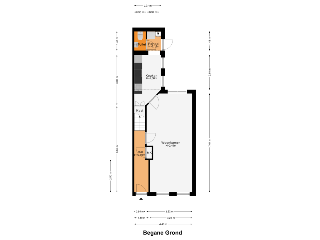 Bekijk plattegrond van Begane Grond van Koningstraat 18