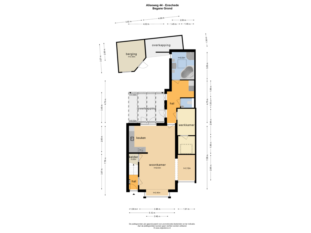 Bekijk plattegrond van BEGANE GROND van Alleeweg 44