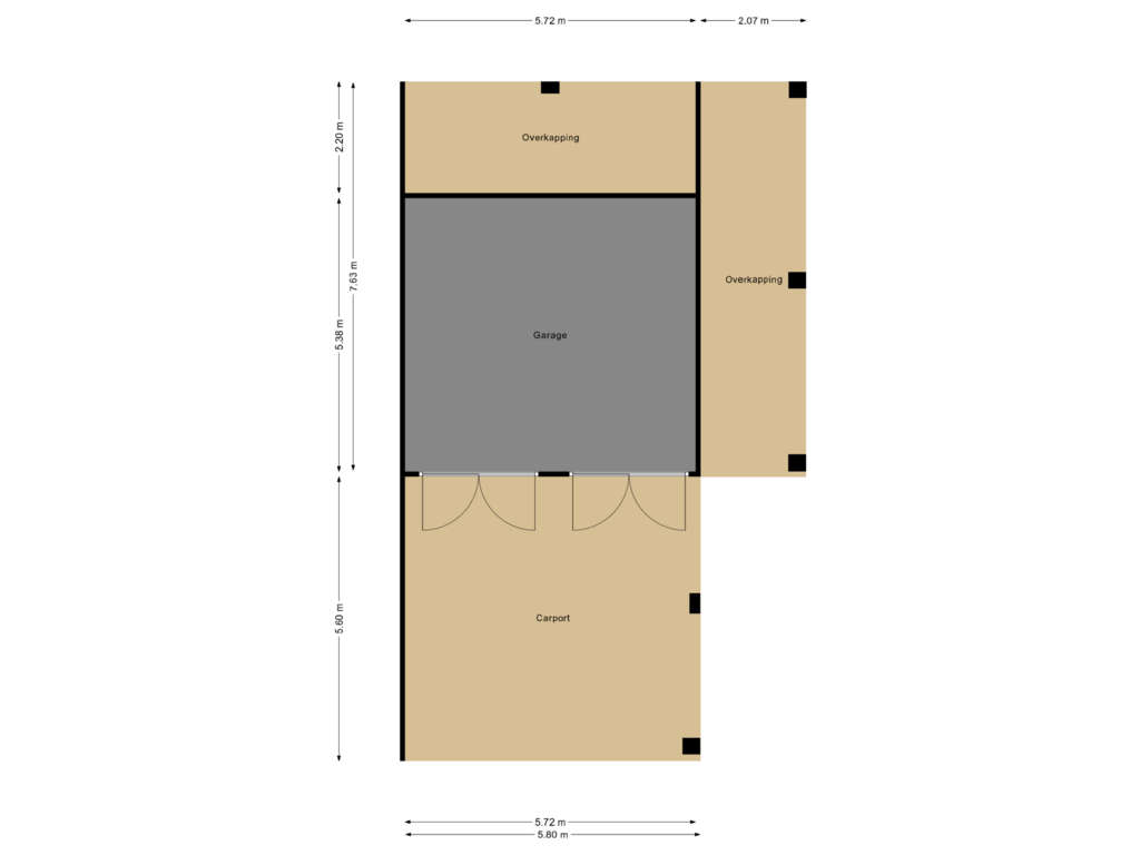 Bekijk plattegrond van Garage van Zuidbrink 20