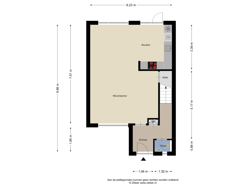 Bekijk plattegrond van Begane Grond van Hazelaartje 15