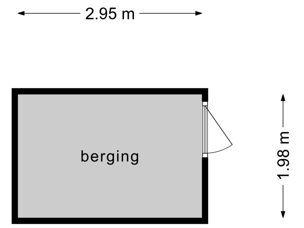 Bekijk plattegrond van Berging van Marga Klompéstraat 91