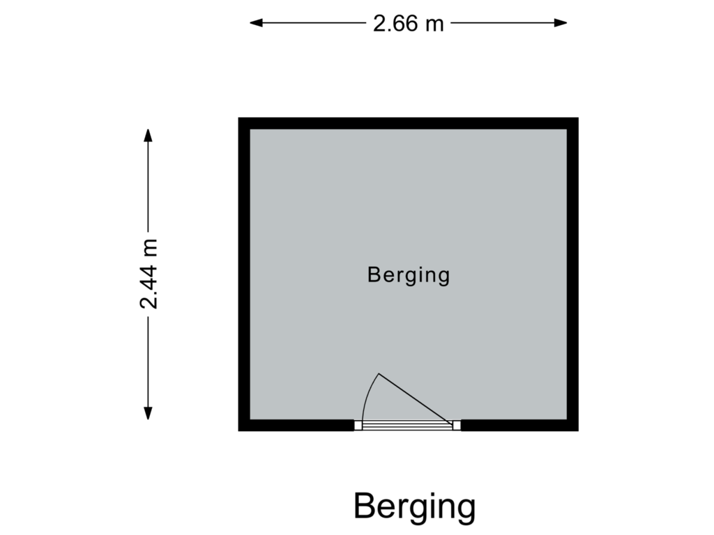 Bekijk plattegrond van Berging van Laan op Zuid 264