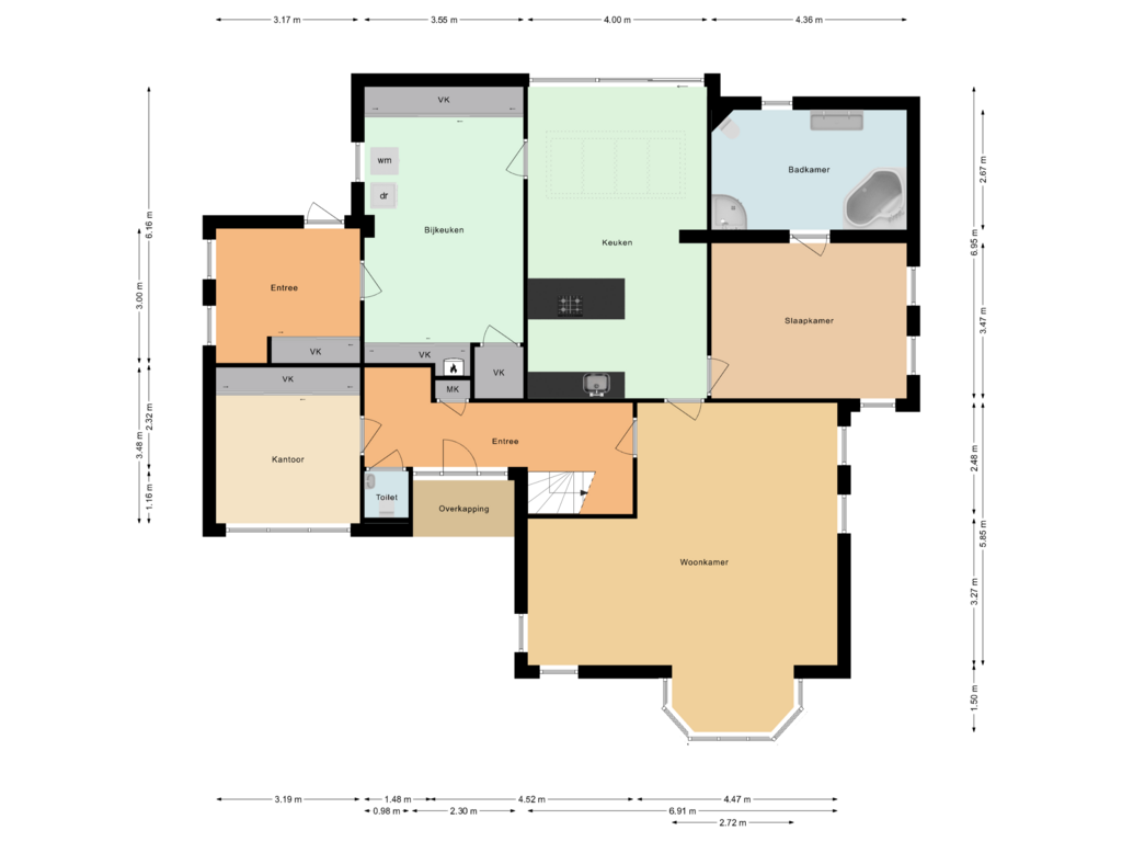 Bekijk plattegrond van Begane grond van Brinklaan 11