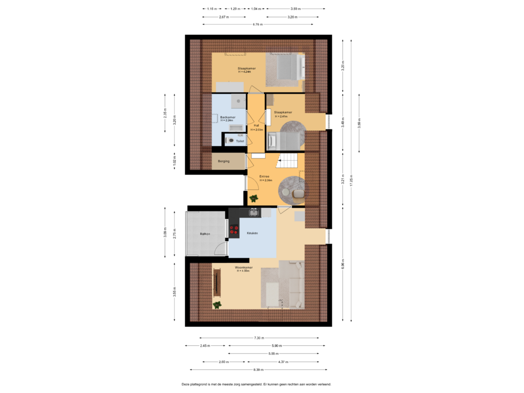 View floorplan of Tweede verdieping of Everdineweerd 11-B