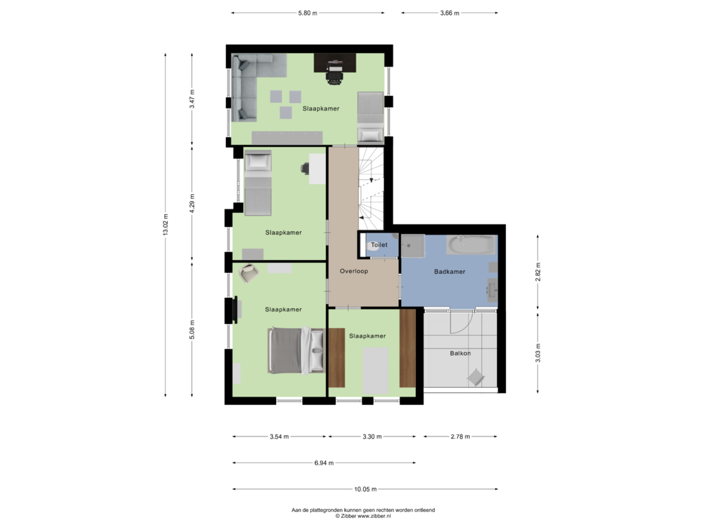 View floorplan of Eerste Verdieping of Egelstraat 2