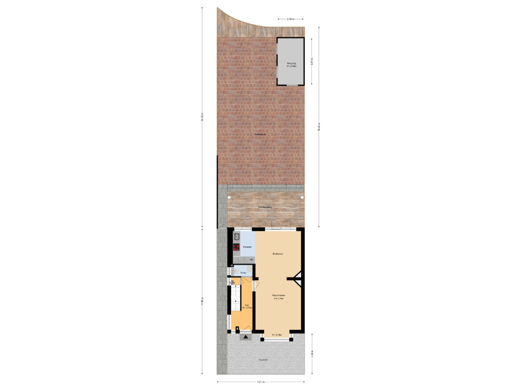 View floorplan of Situatie of Jutphasestraatweg 23