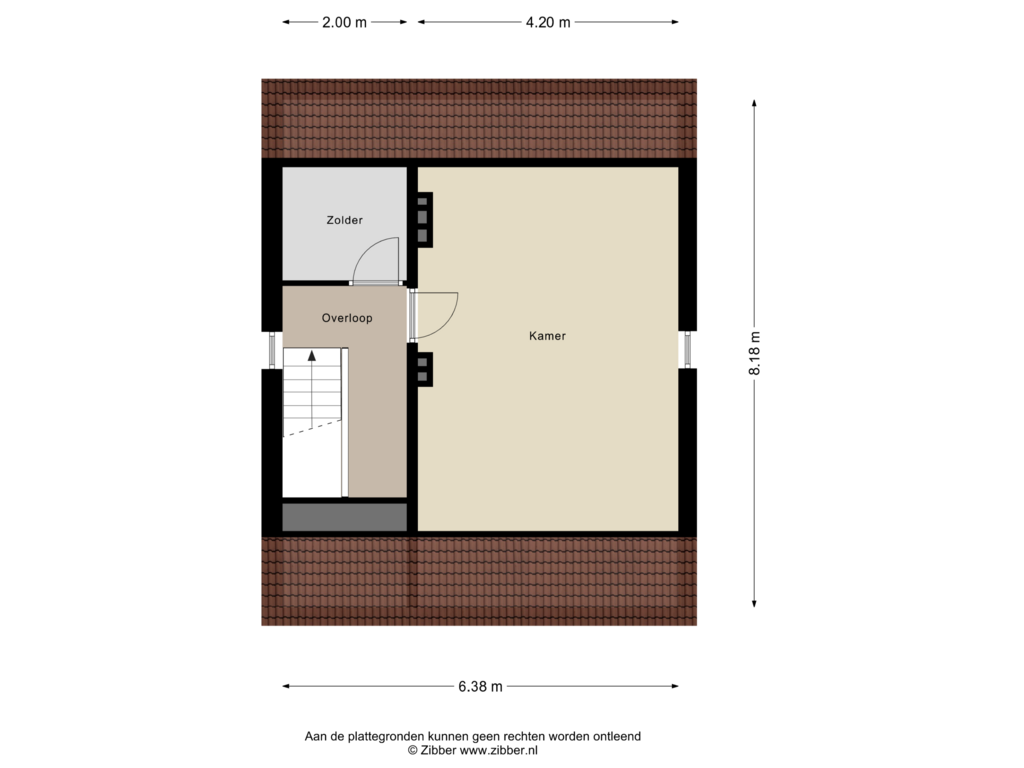 Bekijk plattegrond van 2e  Verdieping van Donk 52