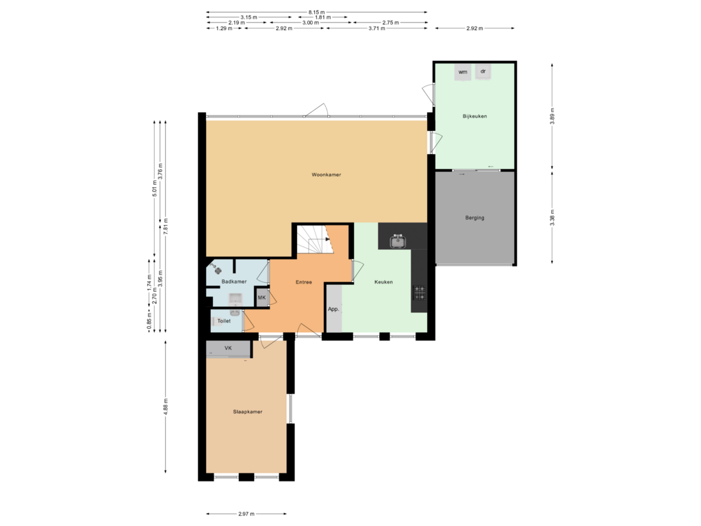 Bekijk plattegrond van Begane grond van Ruskkamp 11