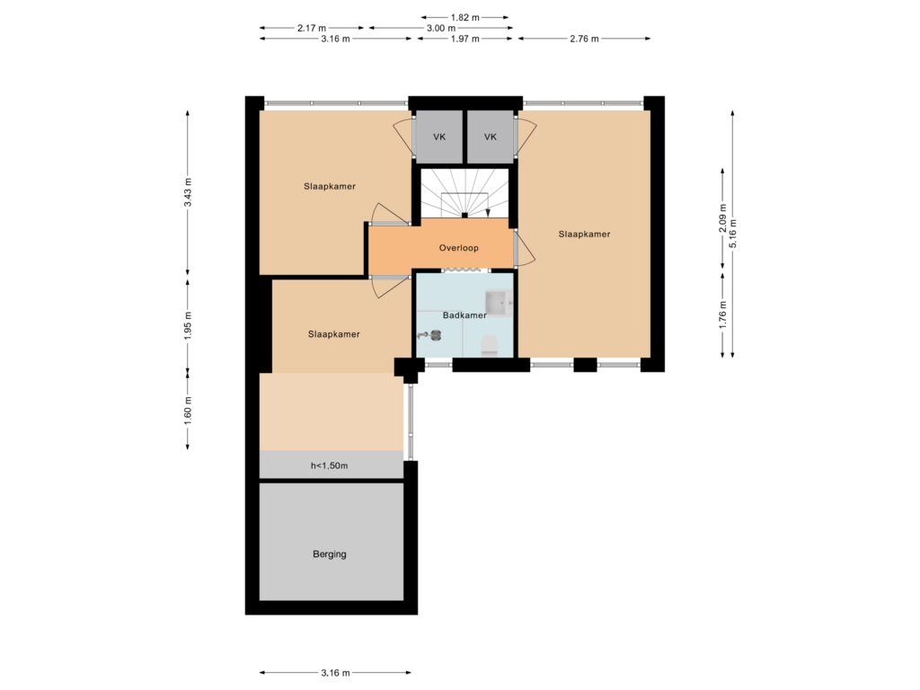 Bekijk plattegrond van Eerste verdieping van Ruskkamp 11