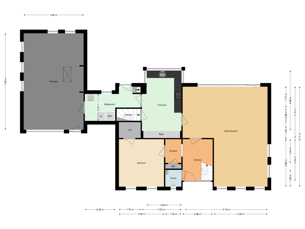 Bekijk plattegrond van Begane grond van Oosteinde 31