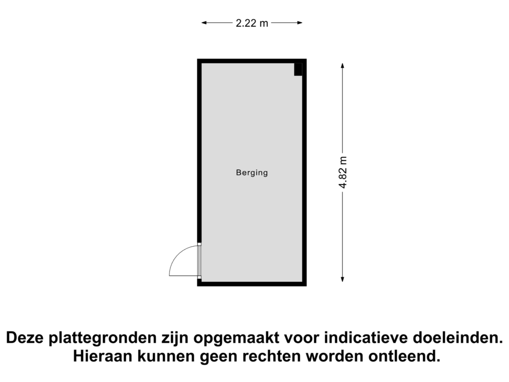 View floorplan of Berging of Pannekoekstraat 16-D