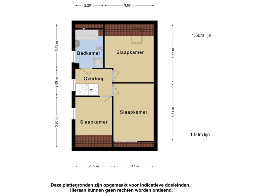 View floorplan of 1e verdieping of Winterjan 5