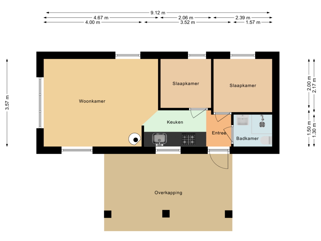 View floorplan of First floor of Gagelmaat 6-45