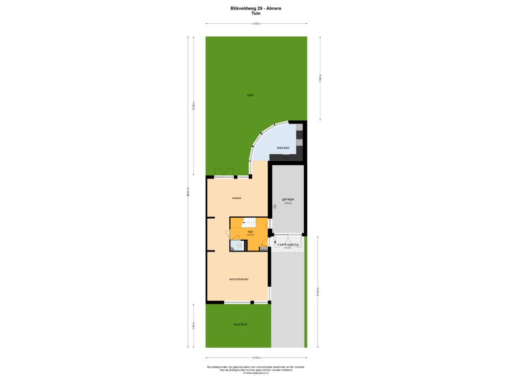 Bekijk plattegrond van TUIN van Blikveldweg 29