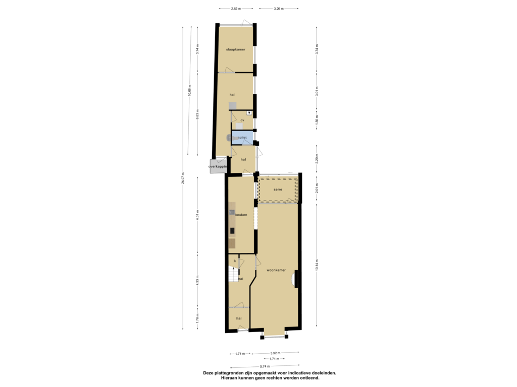 Bekijk plattegrond van Begane grond van Mr. P.J. Troelstraweg 162