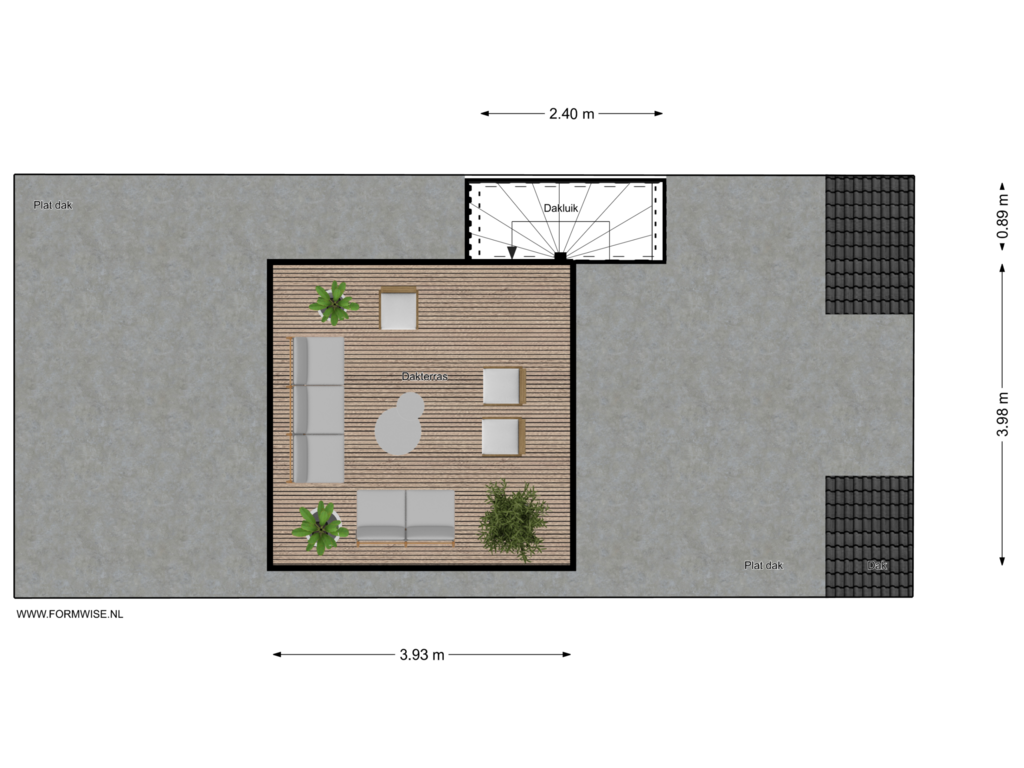 Bekijk plattegrond van DAKTERRAS van Cornelis Anthoniszstraat 41-4