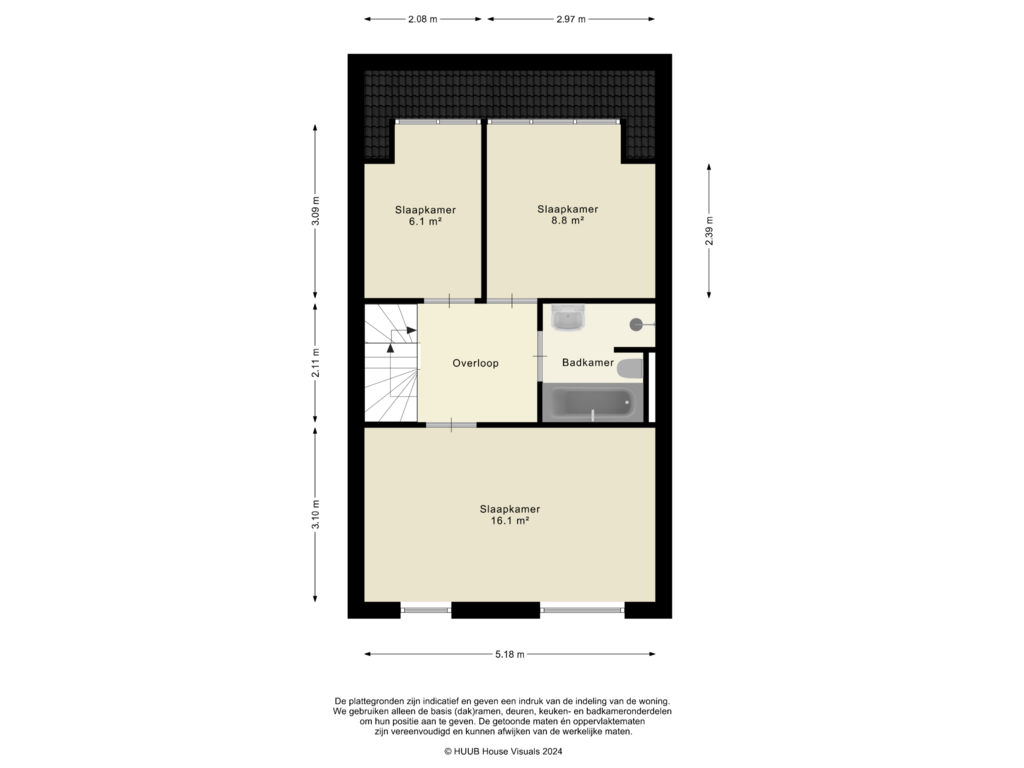 Bekijk plattegrond van 1e verdieping van Eindhovenstraat 50