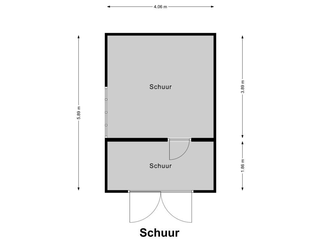 Bekijk plattegrond van Schuur van Wilhelminastraat 11