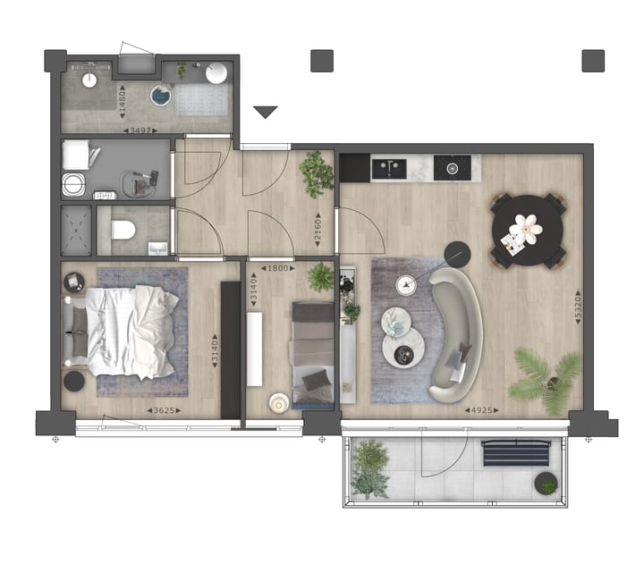 Photo 2 of Type E1-7 | 2e verdieping (Bouwnr. 2a-60)