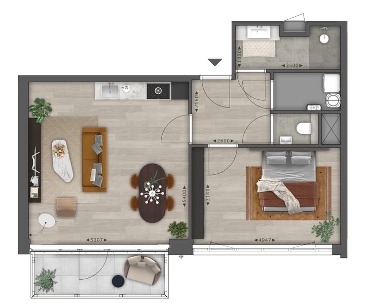 Foto 2 van Type E2-3 | 3e verdieping (Bouwnr. 2a-83)