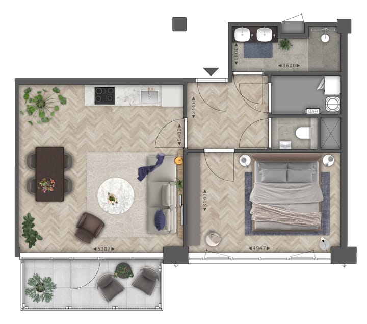 Foto 2 van Type E2-3 | 2e verdieping (Bouwnr. 2a-57)