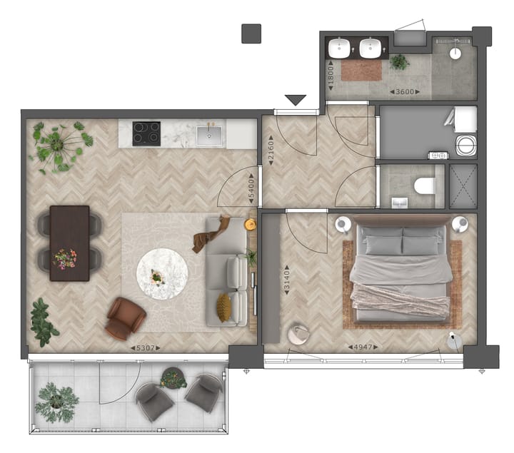 Foto 2 van Type E2-3 | 1e verdieping (Bouwnr. 2a-28)