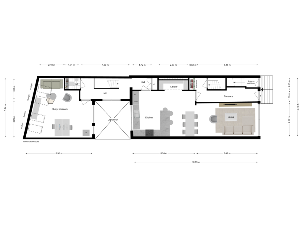 Bekijk plattegrond van GROUND FLOOR van Korte Prinsengracht 46-A