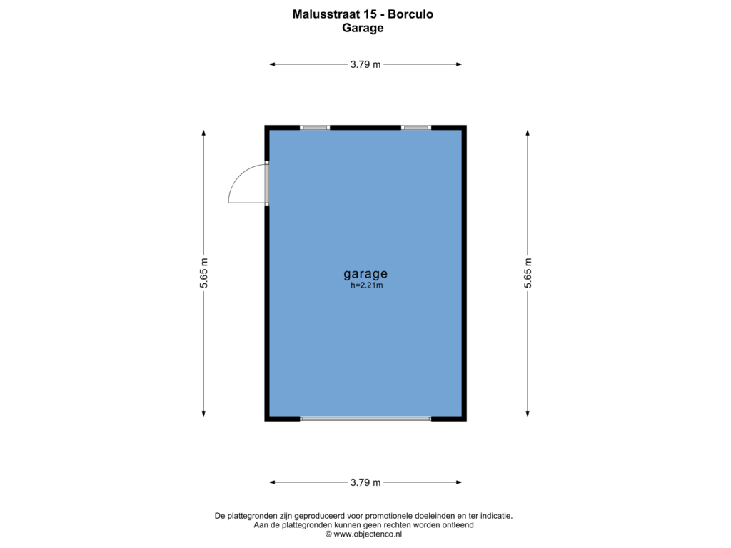 Bekijk plattegrond van GARAGE van Malusstraat 15