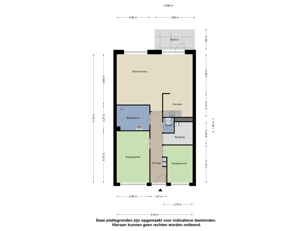 View floorplan of Appartement of Vuurdoorn 16