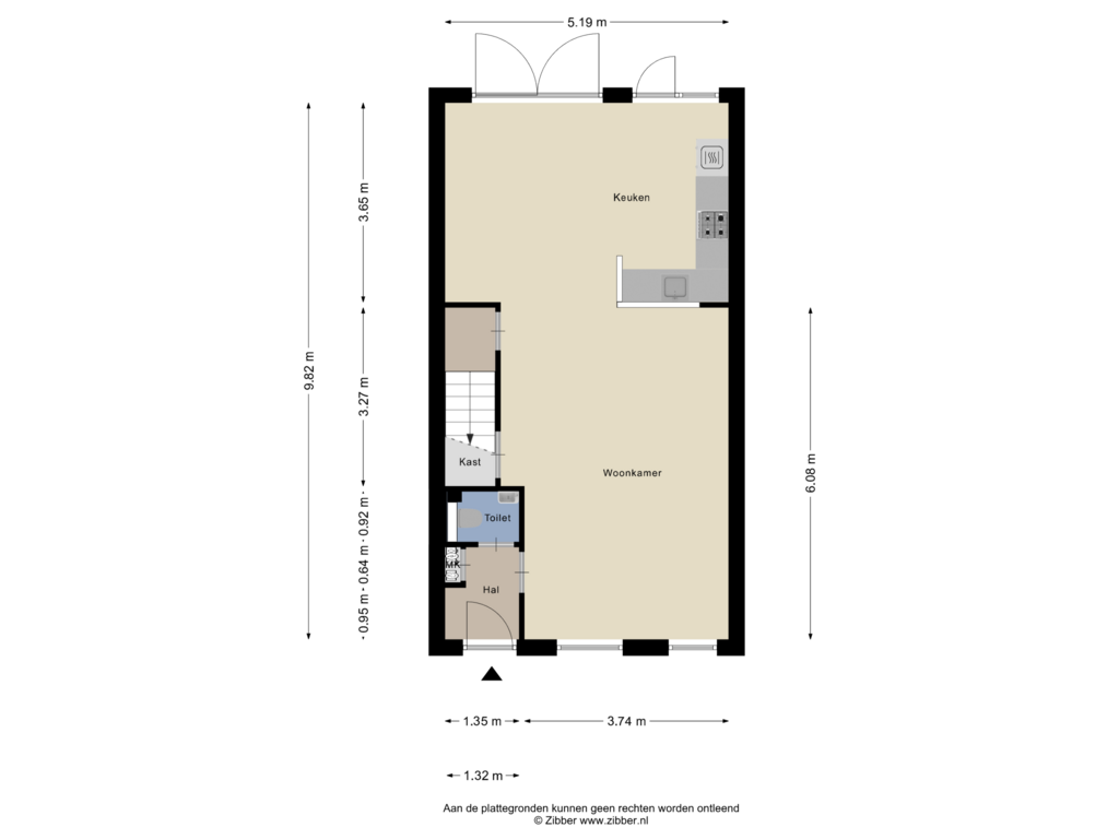 Bekijk plattegrond van Begane grond van Torentrans 97