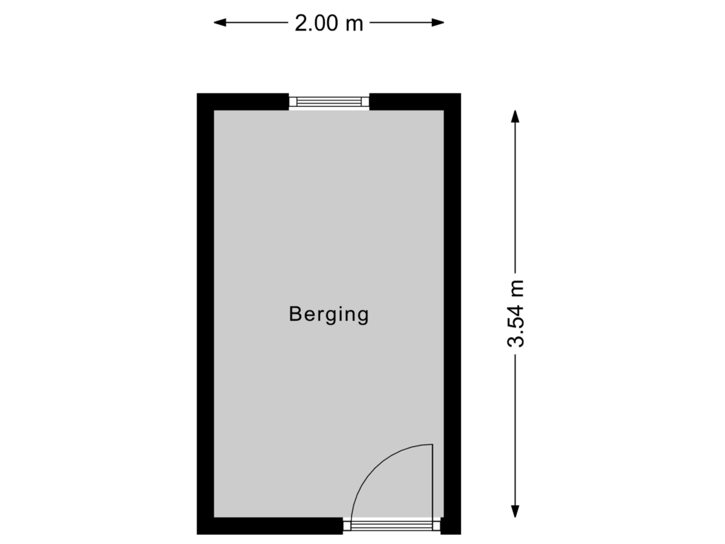 View floorplan of Berging of Gerrit van Doornikstraat 117